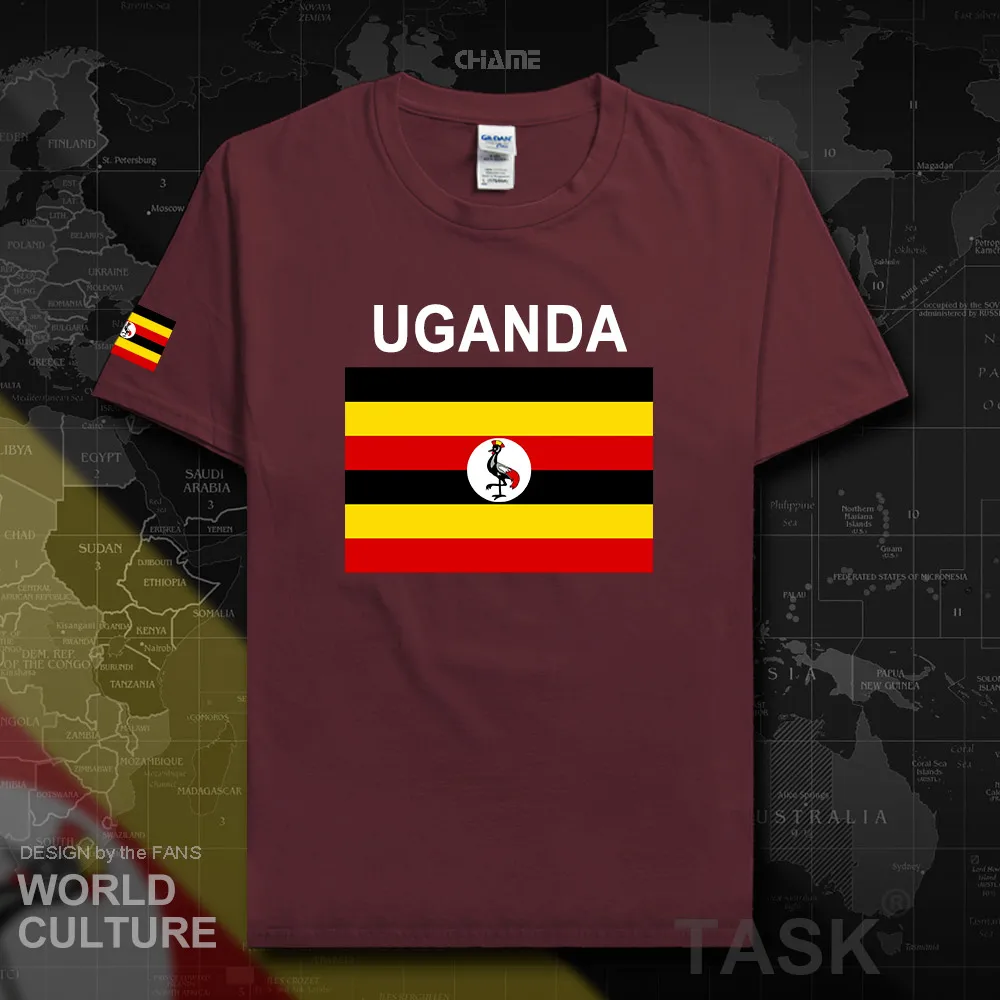 Uganda Ugandan men t shirts 2017 jerseys nation team tshirt 100 cotton