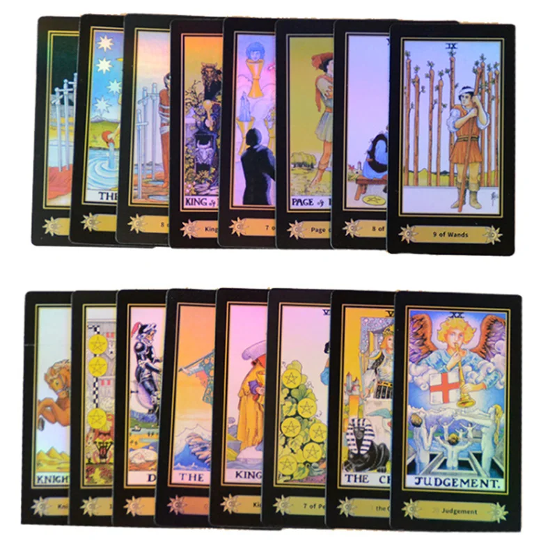  English version of the laser king Queen classic tarot card collection card divination game board ga