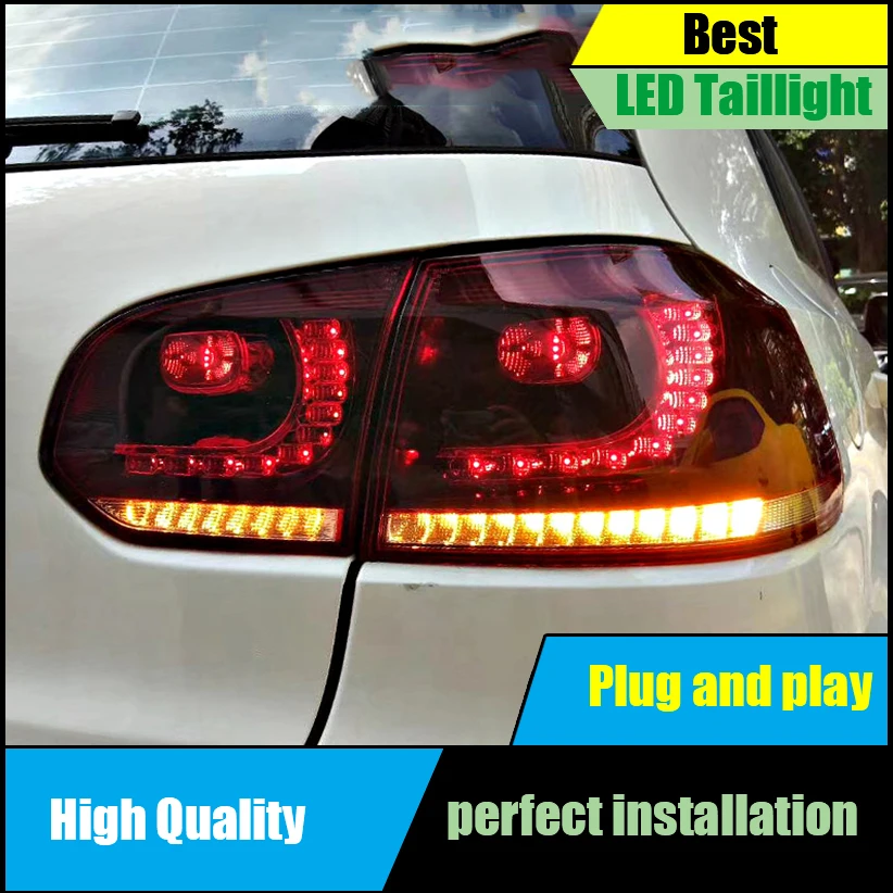 Car Styling For Volkswagen GOLF 6 MK6 R20 2009-2013 Dynamic Turn Signal TAIL Lights LED Taillight LED Rear Lamp Car assembly Car Styling For Volkswagen GOLF 6 MK6 R20 2009-2013 Dynamic Turn Signal TAIL Lights LED Taillight LED Rear Lamp Car assembly