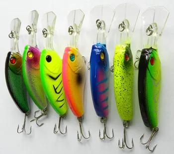

Crankbait Hard baits Fishing lures 9CM 11.8G 6# hooks Fishing tackle Wobbler baits 50PCS