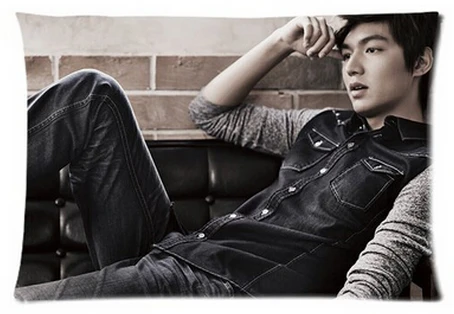 Lee Min Ho Actor Custom Fashion Beauty Style Cotton Decorative Suitbale Single Pillow Case Standard Size 40*60cm(Twin Sides) | Дом и сад