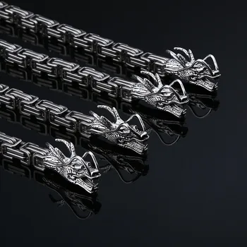 

Multifunction 101cm Chain Outdoor full steel self defense hand bracelet chain Dragon Head And Tail Multi Tools