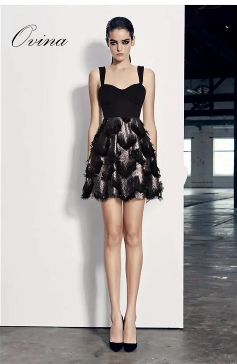 

Fashion Women Dresses Strapy Sleeveless Fur Mini Rayon Bodycon Bandage Dress