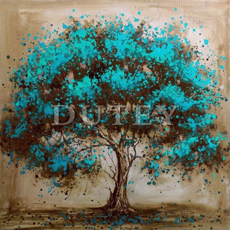 

5D DIY Diamond Embroidery Diamond Painting Full Square/Round Drill Blue tree 3D Rhinestone Home Decor HYY