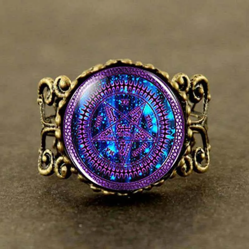 

Steampunk Black Butler Purple Tetragrammaton Anime Ring New 1pcs/lot mens jewelry dr who 2017 photone