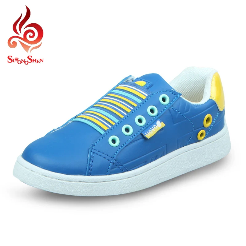 

UOVO 2016 PU Leather Kids Sneakers Casual Sport Boys and Girls Shoes Flat Slip-on Children Shoes National Flag Little Kids Shoes