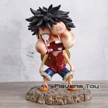 

One Piece Youth Luffy Beaten Ver. Monkey D Luffy PVC Q Version Figure Doll Model Toy Collection Birthday Gift
