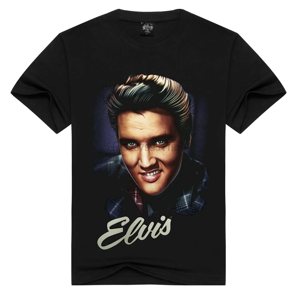 

2017 New Tee Shirt Elvis Presley Men T Shirt King Of Rock Printed Men T Shirt 2017 New Arrived Male Tops 3D Free Shipping