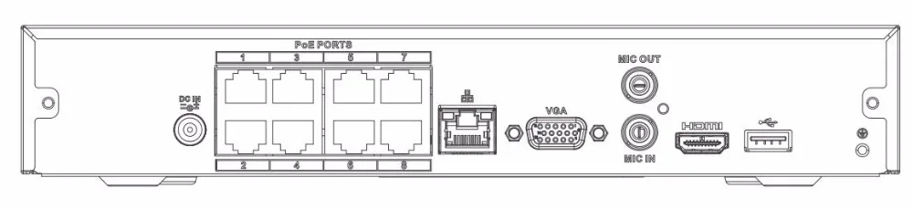 Dahua NVR4108HS-8P-4KS2 4 K видеомагнитофон H.265 8 POE NVR до 8MP Разрешение можно обновить до 6 ТБ емкость каждого HDD