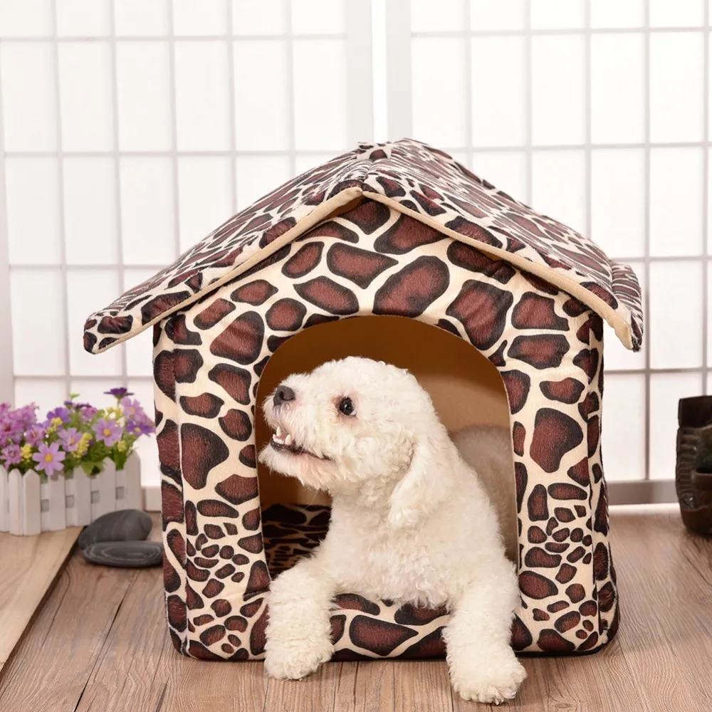 Newest High Quality Luxury Pet Dog House Detachable Washable Bed Foldable Nest Kennel Room Non slip Houses for Dogs Cats|Дома конуры и
