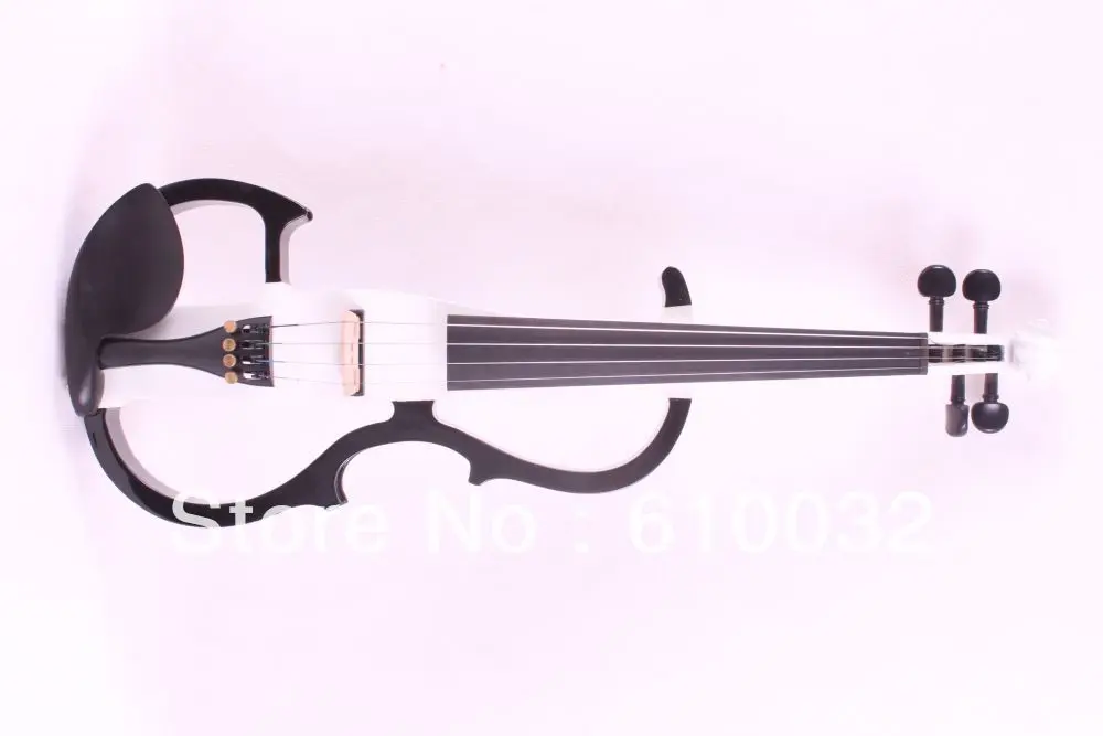 

4 strings 4/4 Electric Violin Silent Pickup Fine tone parts include New Golden Color #8-21black white color
