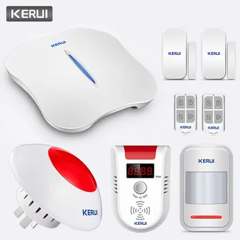 

KERUI W1 Voice Prompt Home Security GAS Detector Wireless WiFi PSTN Linkage Alarm Anti-theft Alarm System