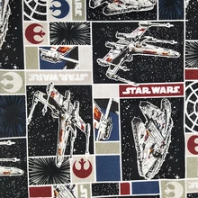 Хорошая ширина Звездные войны 110 см хлопок ткань Звездные Войны Самолет печать лоскутное изделие из хлопчатобумажной ткани Швейные материалы для ручной работы одежда рубашка