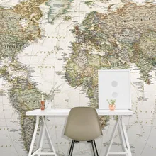 [Самоклеющиеся] 3D прецизионная карта мира 4 настенная бумага настенная печать настенные наклейки