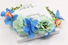 2016 Bridal Flower Wreath Artificial Wedding Hair Flower Wreath Bridal Garland Wedding Flower Girl Headpiece Children’s Wreath