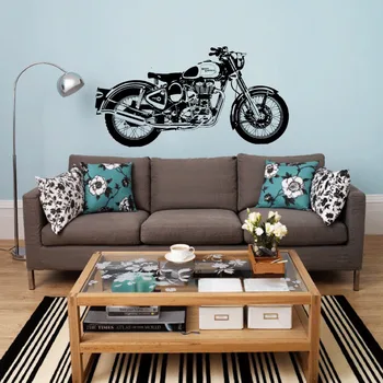 

Royal Enfield Motorbike English Wall Stickers Decor Bedroom Decals Removable Vinyl Art Decor Wallpaper Vinyl Wall stickers
