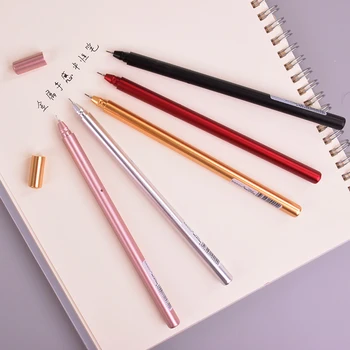 

1 X creative metal handle gel pen writing pens stationery canetas material escolar school supplies papelaria