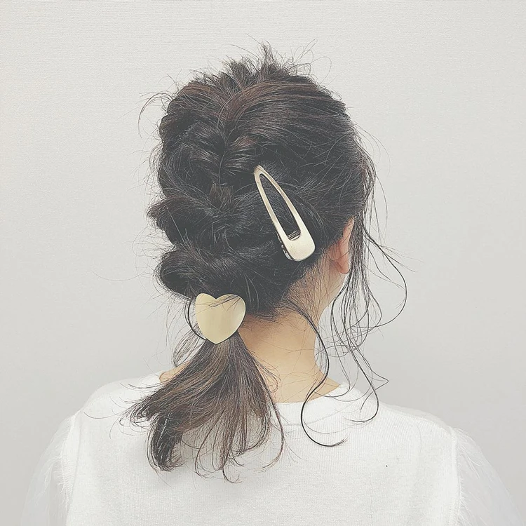 HUANZHI простые матовые металлические Золотые Серебряные длинные квадратные заколки для волос заколки-пряжки для волос заколки для волос аксессуары для волос для женщин девочек 8 см