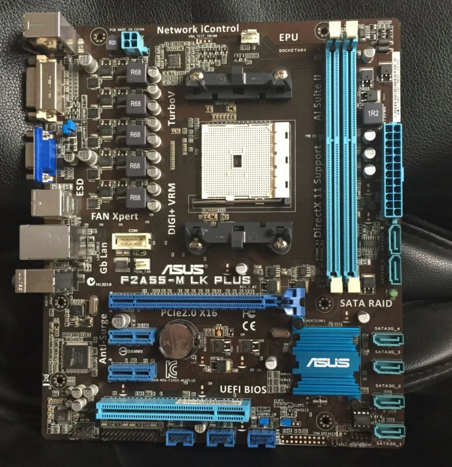 Оригинальная материнская плата для ASUS F2A55-M LK PLUS с разъемом FM2 DDR3 USB2.0 16GB DVI VGA A55 настольная материнская плата