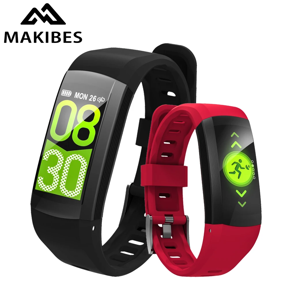 Najtaniej 1 rok gwarancji MAKIBES G04 inteligentna opaska na rękę IP68 wodoodporna Bluetooth 14 dni długi czas czuwania sportowa bransoletka GPS HR opaska monitorująca aktywność fizyczną