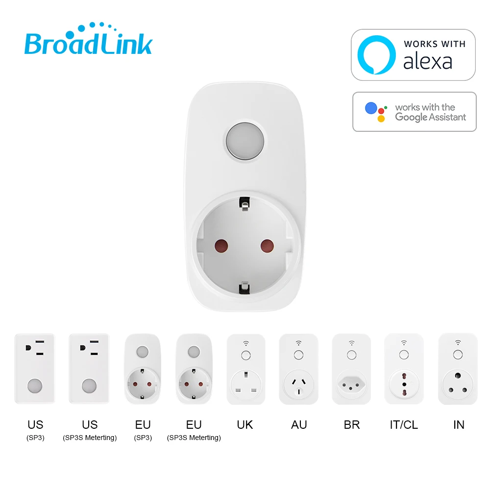 

BroadLink SP2 SP3 SP3S, wifi Smart Plug , Smart Timer, wifi draadloze Smart Socket Outlet Google Home Alexa Voice Control