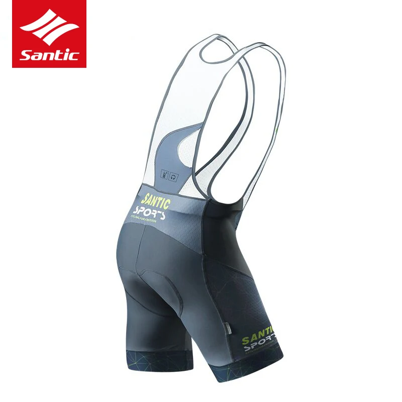 

Santic Cycling Bib Shorts Men Summer Italy Sponge Breathable Reflective Racing Bicycle Bike Tights Bib Shorts Ropa Ciclismo
