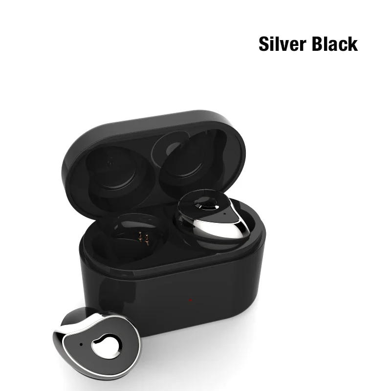 LYMOC TWS настоящие беспроводные наушники V5.0 стерео наушники для телефона Hi-Fi с шумоподавлением басов с HD микрофоном для samsung iPhone - Цвет: Silver Black
