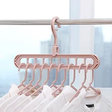 

9 Holes Multifunction Support Circle Clothes Hanger Clothes Drying Rack Plastic Scarf Clothes Hangers Hangers Storage Racks -30