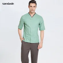 Sanxiaxin модная одежда Топы+ штаны комплект из 2 предметов для работы в отеле Красота Уход Униформа мужские спа Новое поступление Униформа техника