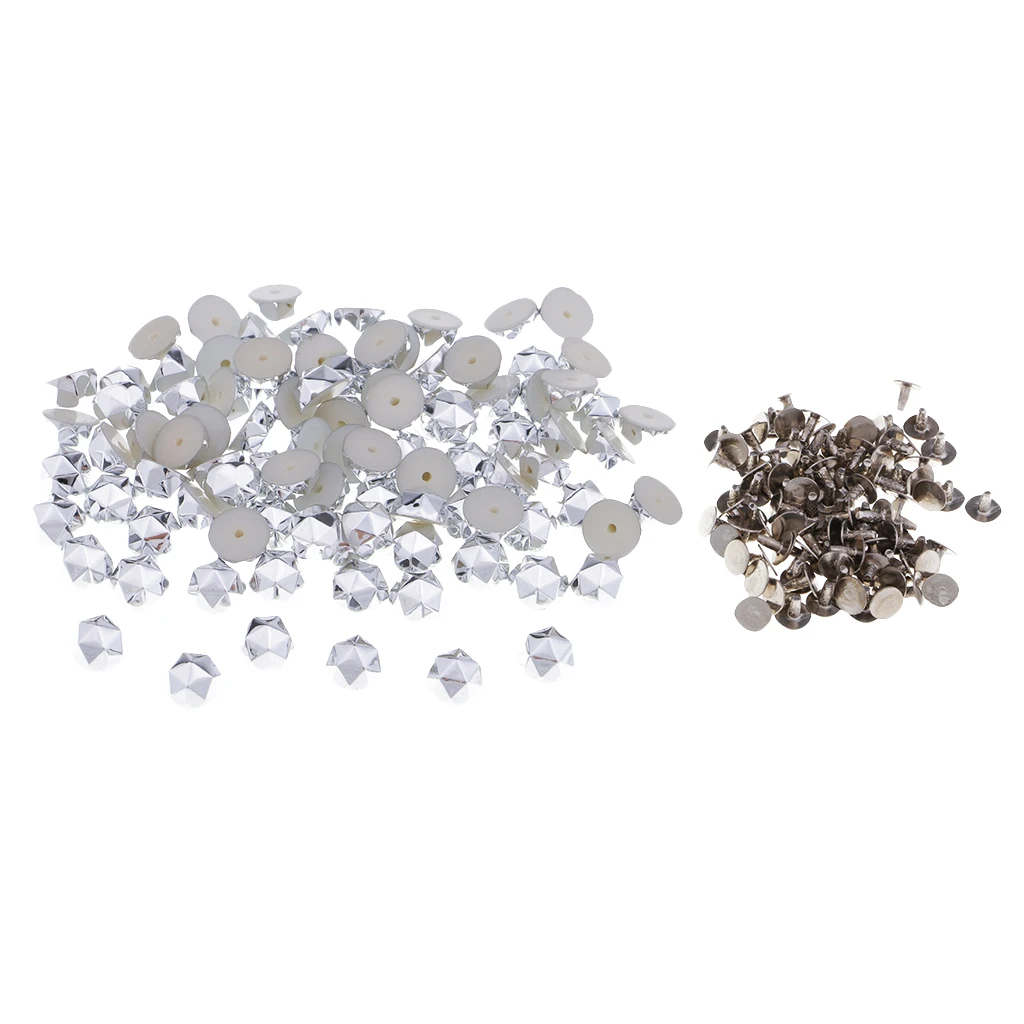 fityle 100 Sets 8.4mm Snap Fasteners Press Stud Rivet Sewing Leather Craft Clothing