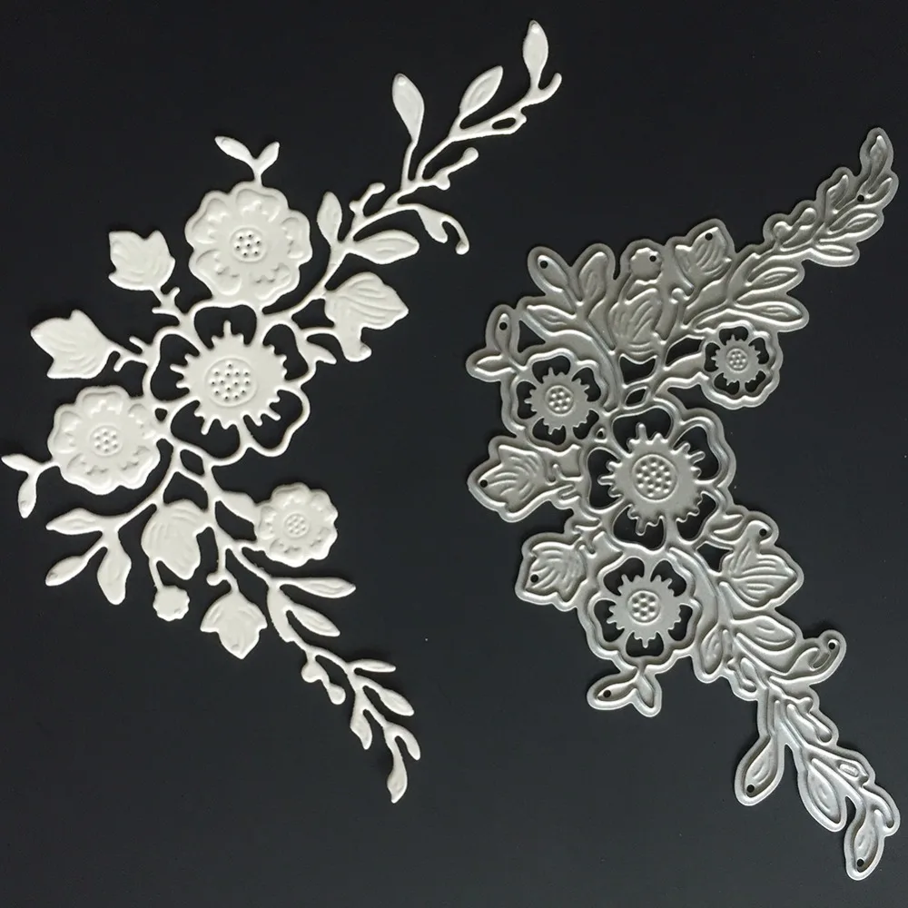 Flower Flourish DIY Metal Cutting Dies Stencil Scrapbooking Embossing Paper Card Craft Cut Die