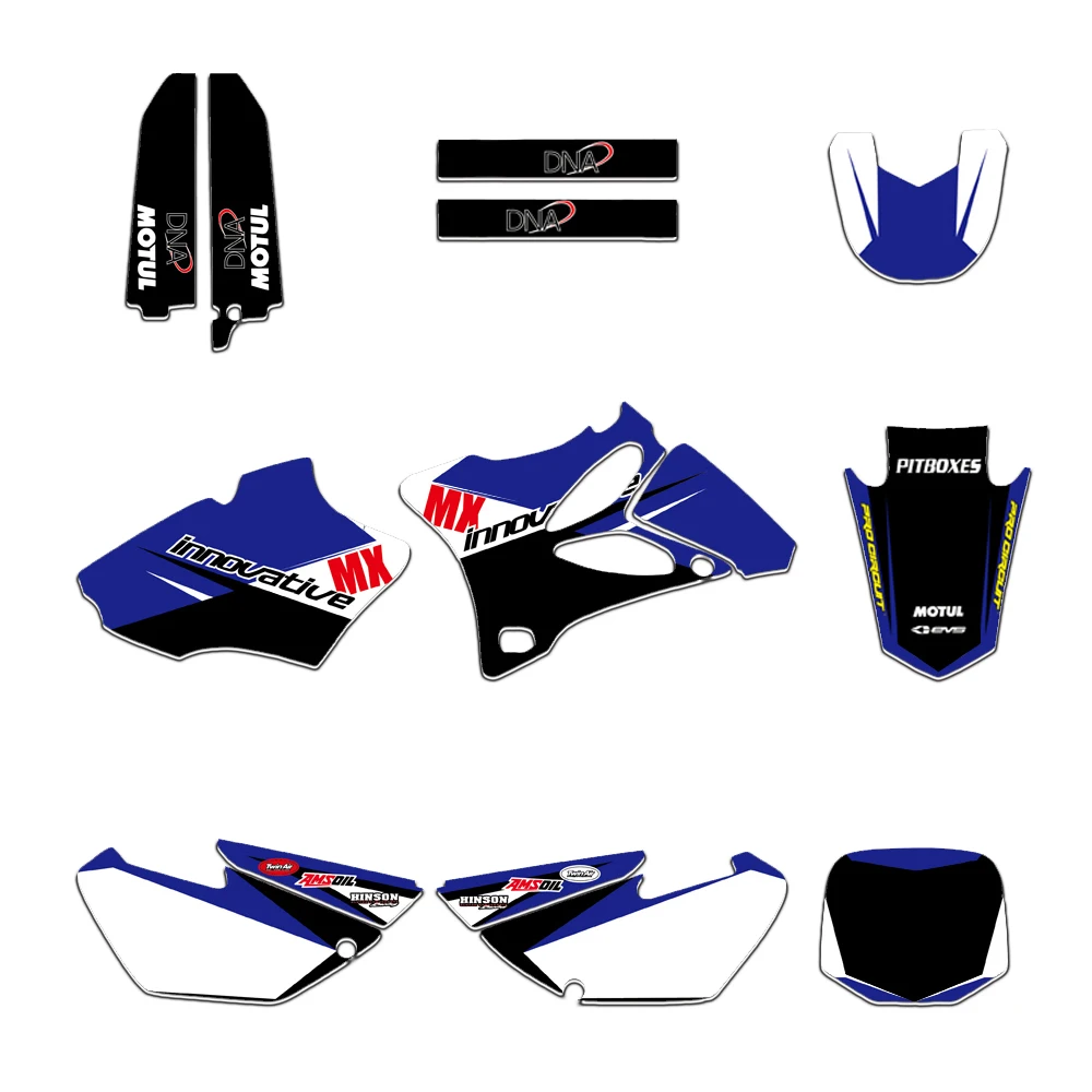Мотоцикл Dirt Bike TEAM графика и фоны наклейки Наборы для Yamaha YZ85 YZ 85 2002 2014 мотокросса 3