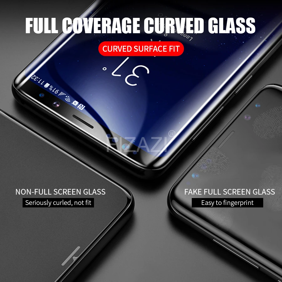 20D полное изогнутое покрытие закаленное стекло для Samsung Galaxy S8 S9 Plus Note 8 9 Защита