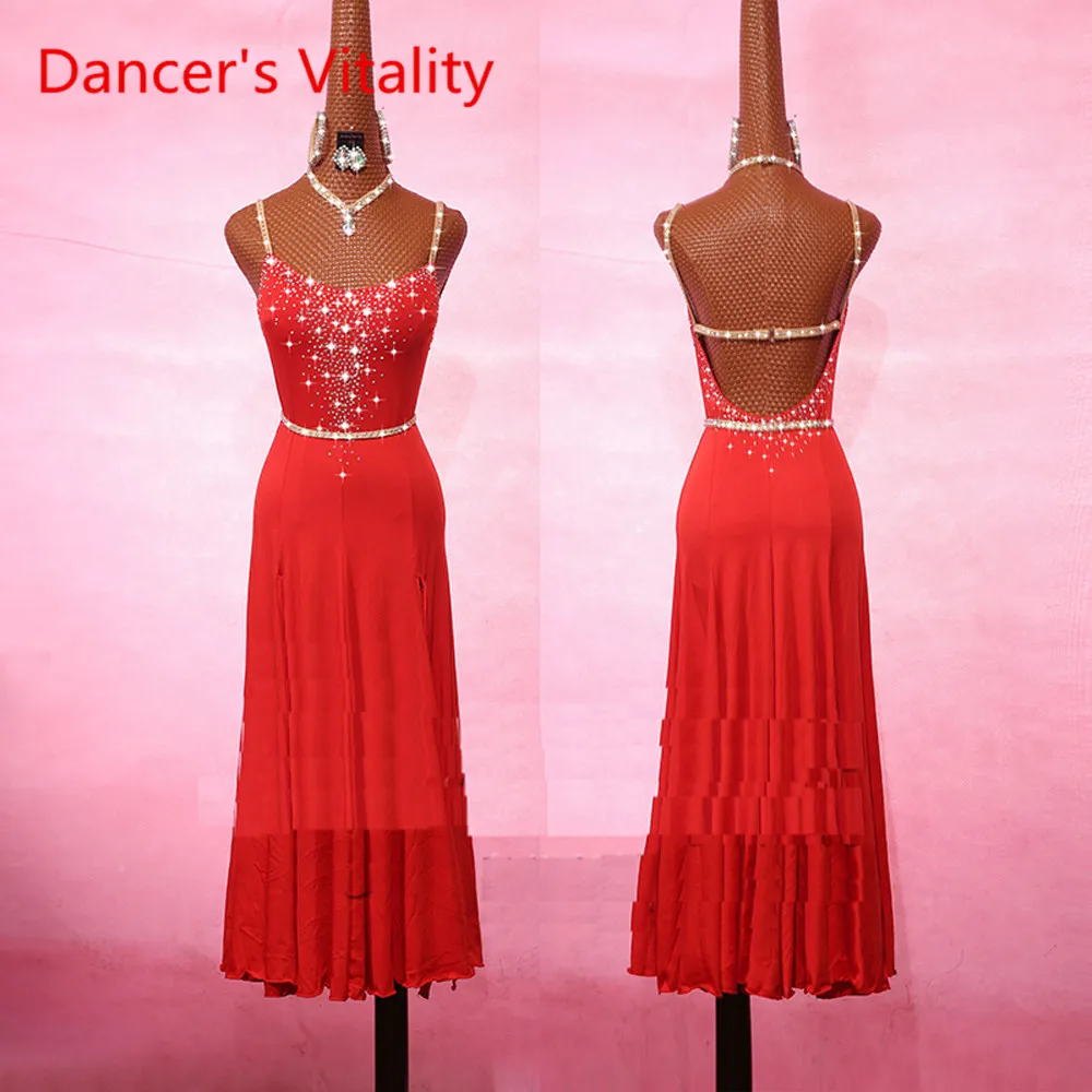 New Sexy Latin Dance Exercise Dress For Women Lace Stage Performance Cha cha Rumba Samba Competition/Performance Costume