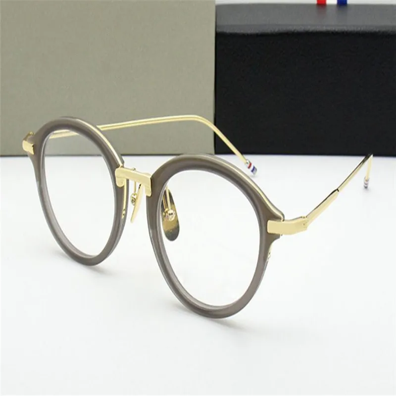 

MONGOTEN Retro Round Frame Unisex Fashion Full Rim Aceate Myopia Eyeglasses Frame Black Leopard Optical Eyewear Spectacle