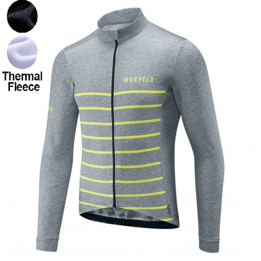 Morvelo Winter Thermal Fleece Men's Cycling Jersey long sleeve Ropa ciclismo Bicycle Wear Bike Clothing maillot Ciclismo jacket | Спорт и