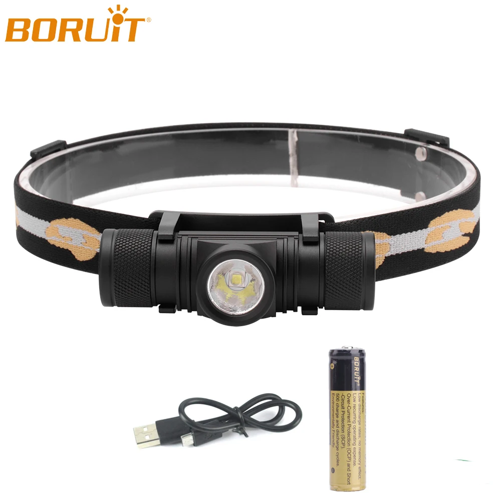 

BORUiT XML L2 LED Headlamp Stepless Dimming Flashlight USB Rechargeable Waterproof Camping Hunting Head Torch Lamp 18650 Battery