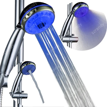 

Blue color water power NEW color changing led light rain shower head