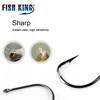 FISH KING 50pcs/lot TOMARU Fishing Hook With Ringed 3#-12# Barbed Hook Carp Feeder Anzol Fishhook Jig Hook From Japan ► Photo 3/6