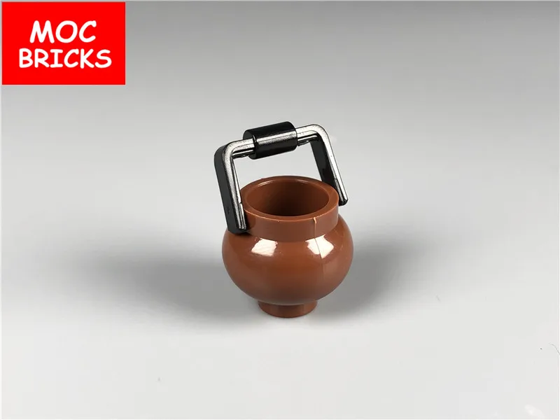 10 шт./лот MOC кубики посуда кастрюля маленькие с ручками держатели подходят 98374 DIY