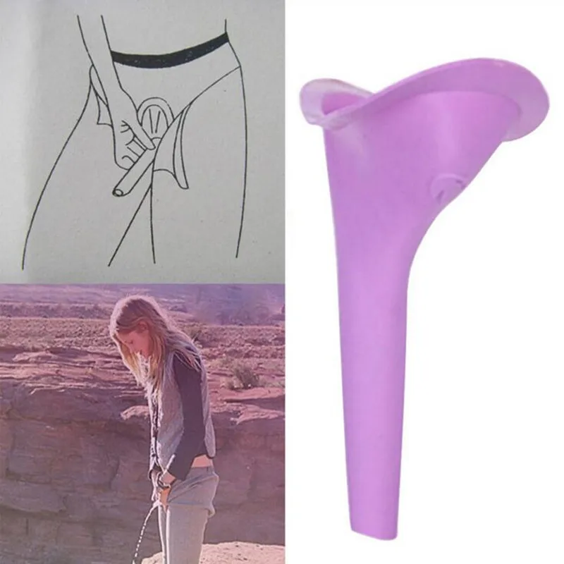 

Useful Women Bath Urinal Travel Outdoor Camping Soft Silicone Urination Stand Up & Pee Female Urinal Toilet Bath Accessories