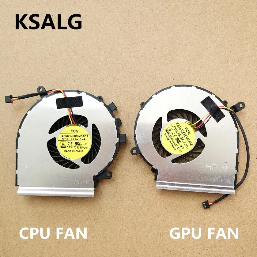 

New original fan for MSI GE72 GE62 PE60 PE70 GL62 GL72 GP62 2QE 6QG MS-1794 MS-1795 cooler radiator PAAD06015SL N317 N318