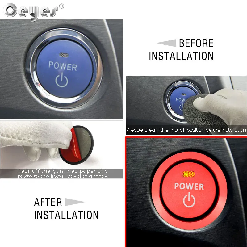 Start Engine Button Ring for TOYOTA (32)