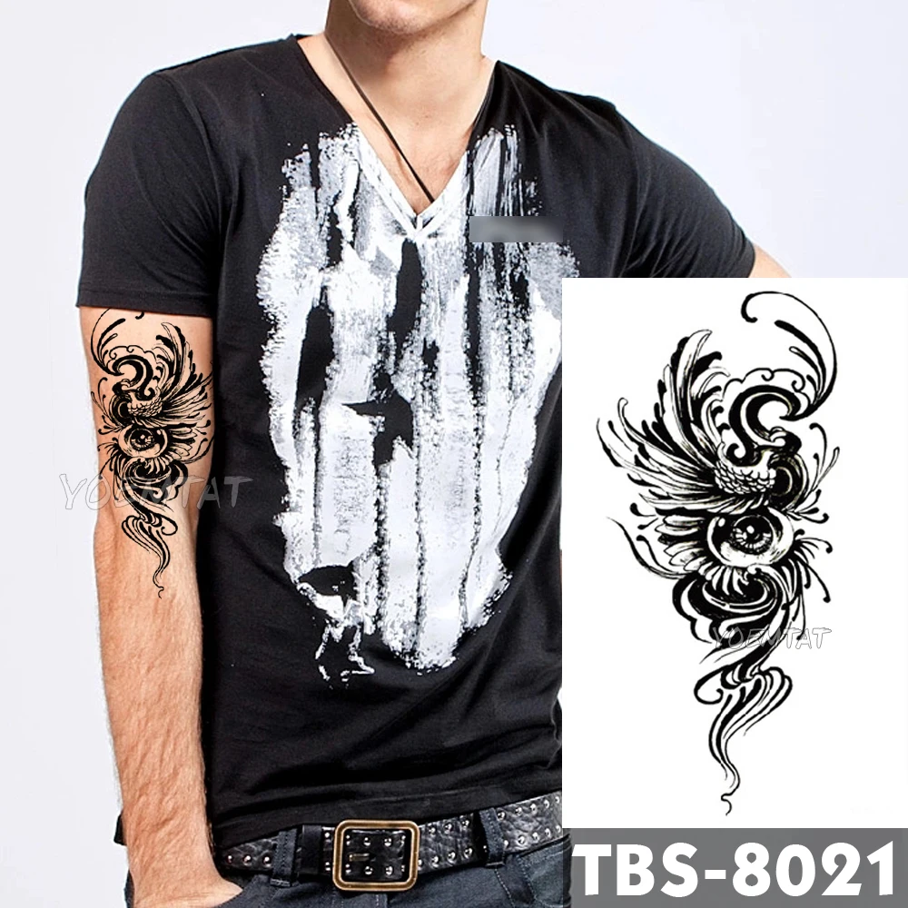【送料無料キャンペーン】 Tattoos Temporary Waterproof 12x19cm Modern Flash Flame トップス