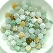 Натуральные изумруды цветок бусины с тремя восемь ручной работы DIY партии частей аксессуары