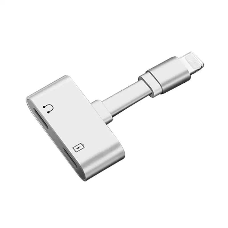 2 in 1 for Lightning Adapter For iPhone 7 Charging Adapter For iPhone 8 7 Plus 10 X Charger Splitter Headphone Adapter