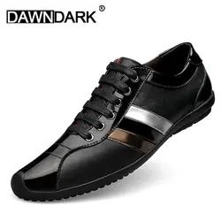 Мужская кожаная повседневная обувь черные на шнуровке мужские модные роскошные туфли на плоской подошве прогулочная обувь весенние