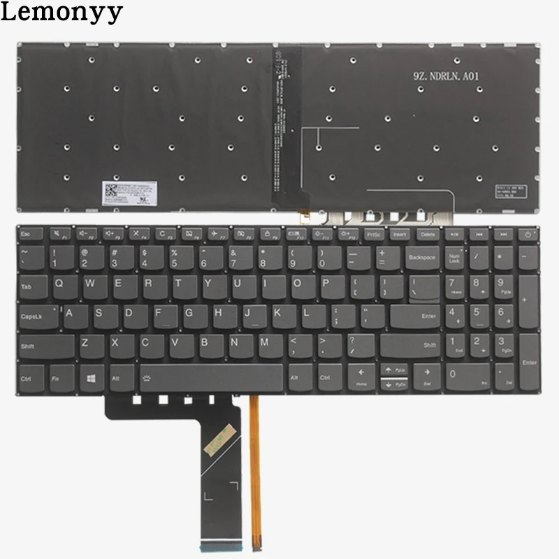 Новая клавиатура США для lenovo IdeaPad 520-15 520-15IKB 320S-15 320-15ISK 320S-15IKBR Клавиатура для ноутбука США черная с подсветкой