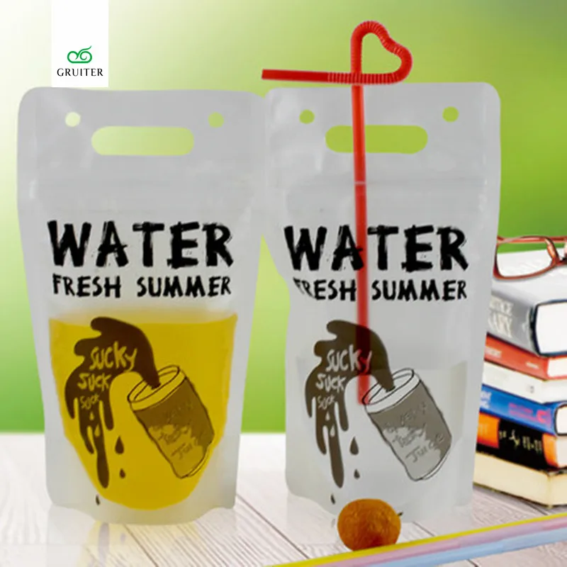 Buy Custom Logo Matte Stand up Plastic Drink Packaging