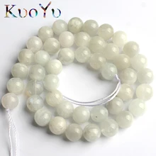 Натуральный камень Лунный Камень Бисер Круглые Гладкие бусины 15''strand 6/8/10 мм для самостоятельного изготовления ювелирных изделий браслет кулон Цепочки и ожерелья